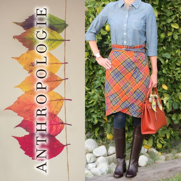 NWT Anthropologie Plenty by Tracy Reese Easy Keeper Plaid skirt (size 4) - Picture 1 of 15